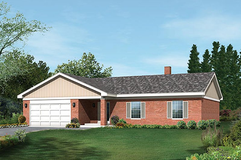 House Plan Design - Ranch Exterior - Front Elevation Plan #57-470