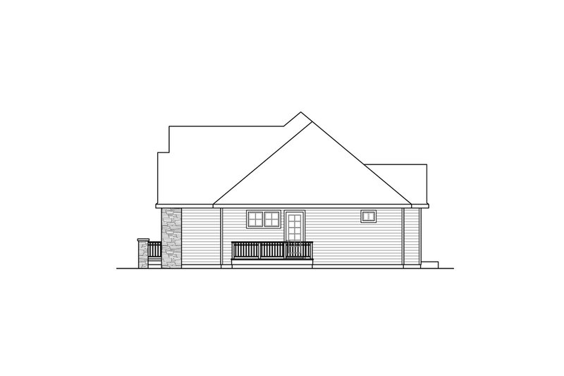 Architectural House Design - Exterior - Other Elevation 1 for Ranch House Plan #124-1314 - 3 bed, 2.5 bath