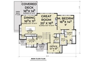 Floor Plan - Main Floor for Contemporary House Plan #1070-215 - 3 bed, 3 bath