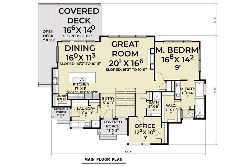 Dream House Plan - Floor Plan - Main Floor for Contemporary House Plan #1070-215 - 3 bed, 3 bath