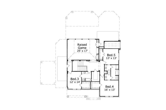 Floor Plan - Upper Floor for Traditional House Plan #411-190 - 5 bed, 4 bath