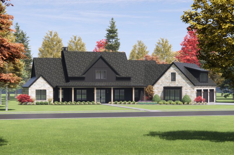 Home Plan - Exterior - Front Elevation 3 for Farmhouse House Plan #1096-21 - 4 bed, 4.5 bath