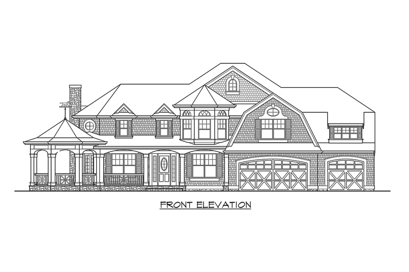 House Blueprint - Exterior - Other Elevation 1 for Craftsman House Plan #132-159 - 4 bed, 3.5 bath