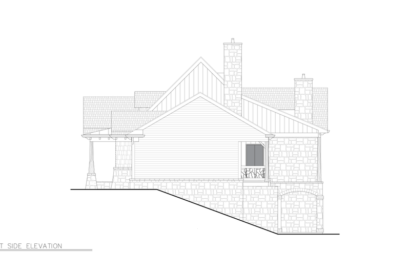 Architectural House Design - Exterior - Other Elevation 2 for Craftsman House Plan #54-708 - 4 bed, 4 bath
