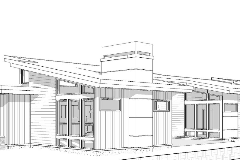 Architectural House Design - Exterior - Other Elevation 1 for Modern House Plan #895-176 - 3 bed, 2.5 bath