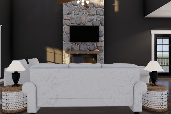 Interior - Family Room 1 for Cabin House Plan #923-415 - 4 bed, 3.5 bath