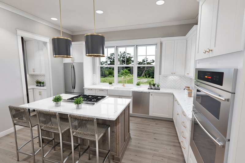 House Blueprint - Interior - Kitchen 1 for Farmhouse House Plan #51-1268 - 3 bed, 3.5 bath
