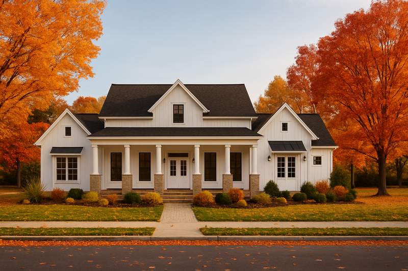 Farmhouse Style House Plan - 3 Beds 3.5 Baths 2481 Sq/Ft Plan #923-412 Exterior
