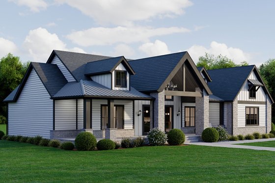Exterior - Front Elevation 6 for Craftsman House Plan #1089-68 - 3 bed, 4.5 bath
