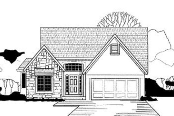 Exterior - Front Elevation for Traditional House Plan #67-131 - 3 bed, 3 bath