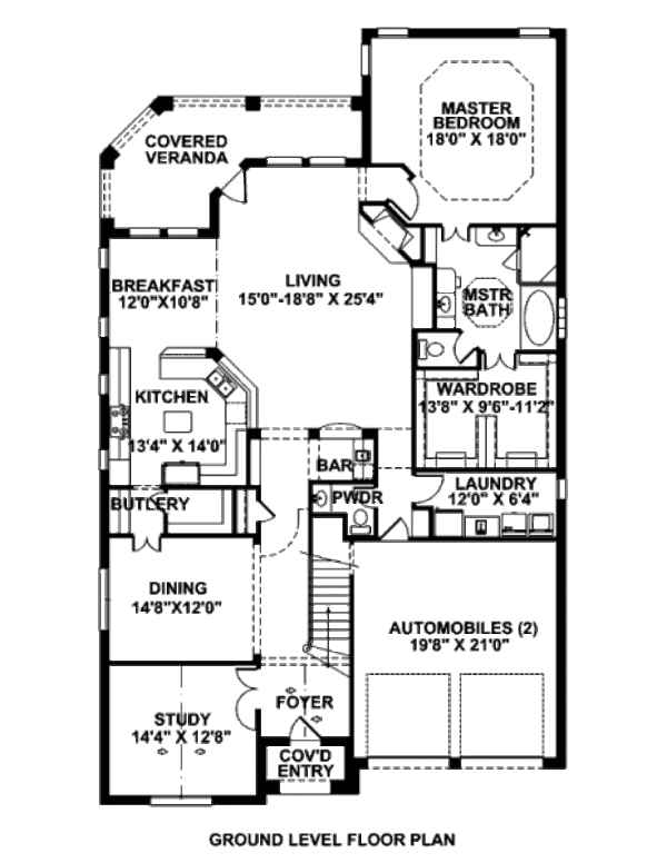 European Floor Plan - Main Floor Plan #141-295