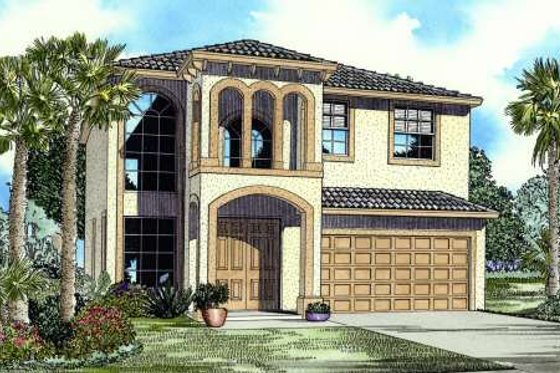 Exterior - Front Elevation House Plan #420-135 - 5 bed, 3 bath