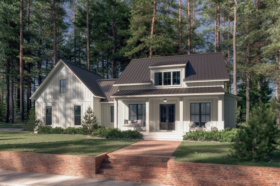 Exterior - Front Elevation 6 for Farmhouse House Plan #430-256 - 2 bed, 2 bath