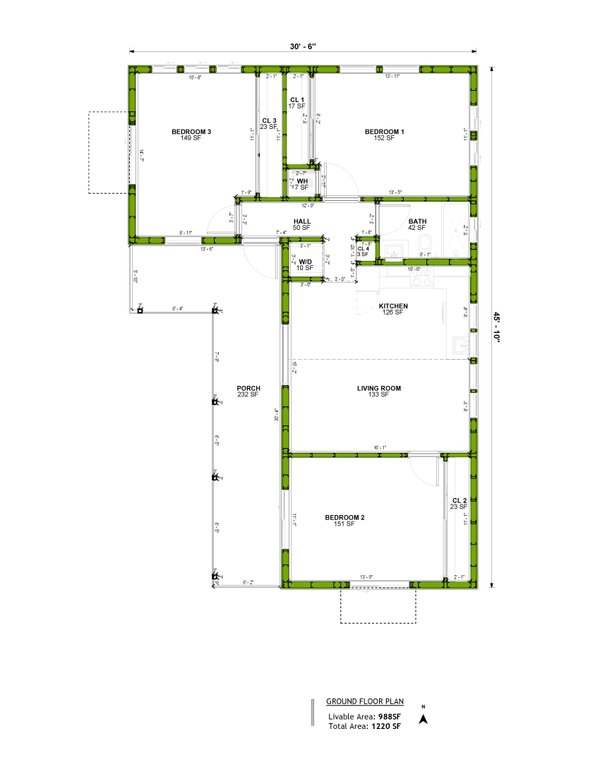 Home Plan - Ranch Floor Plan - Main Floor Plan #1106-109
