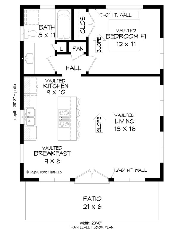 Contemporary Floor Plan - Main Floor Plan #932-716