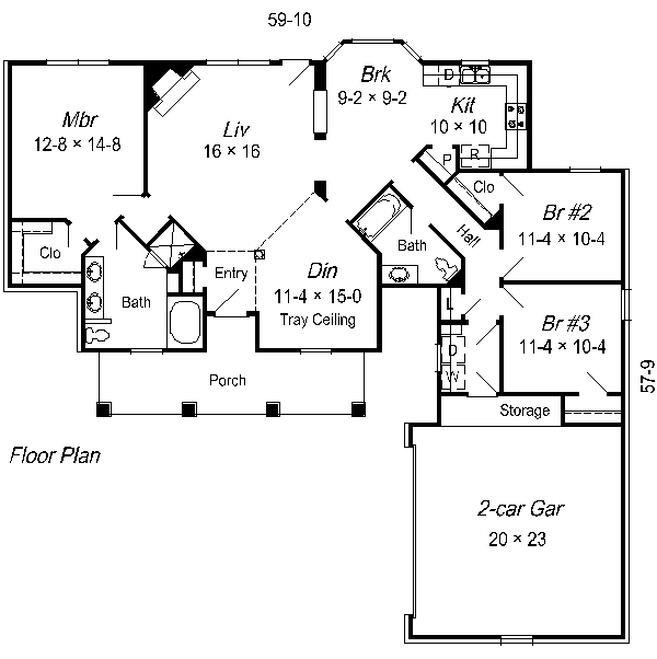 Traditional Floor Plan - Main Floor Plan #329-192