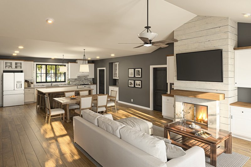 House Plan Design - Interior - Entry for Farmhouse House Plan #44-275 - 3 bed, 2 bath