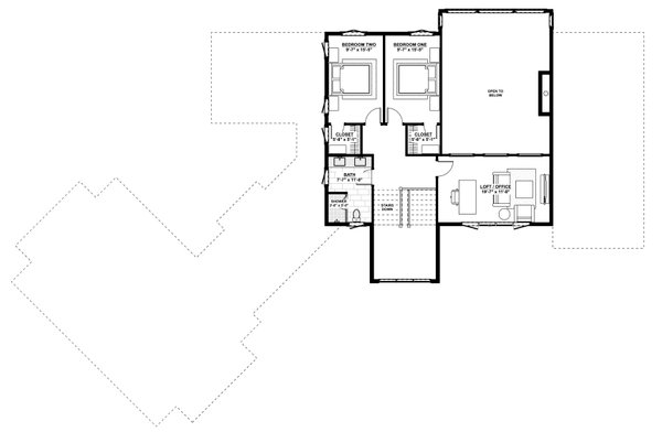 Home Plan - Contemporary Floor Plan - Upper Floor Plan #928-363