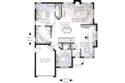 European Style House Plan - 2 Beds 1 Baths 1355 Sq/Ft Plan #23-567 