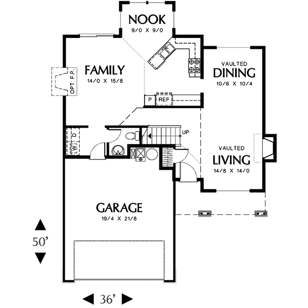 House Plan Design - Traditional Floor Plan - Main Floor Plan #48-196