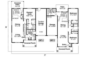 Floor Plan - Main Floor for Cottage House Plan #124-1080 - 5 bed, 3.5 bath