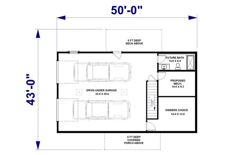 House Design - Floor Plan - Other Floor for Farmhouse House Plan #44-276 - 3 bed, 2 bath