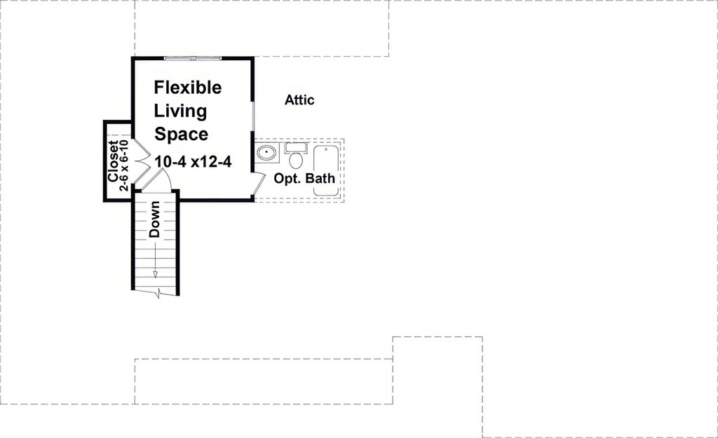 Floor Plan - Upper Floor for Country House Plan #21-651 - 3 bed, 2 bath