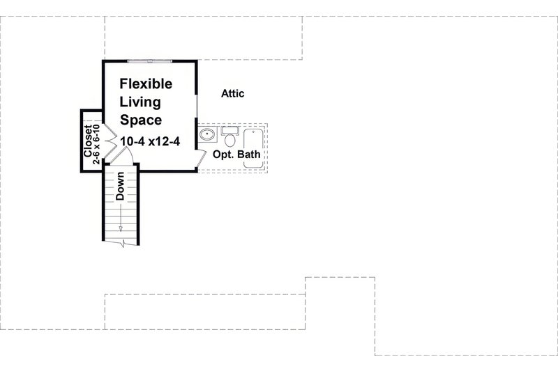 House Blueprint - Floor Plan - Upper Floor for Country House Plan #21-651 - 3 bed, 2 bath