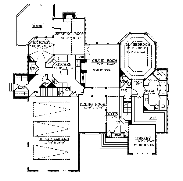 Architectural House Design - European Floor Plan - Main Floor Plan #119-349