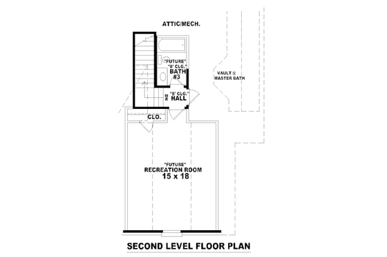 Floor Plan - Other Floor for European House Plan #81-13829 - 3 bed, 2 bath