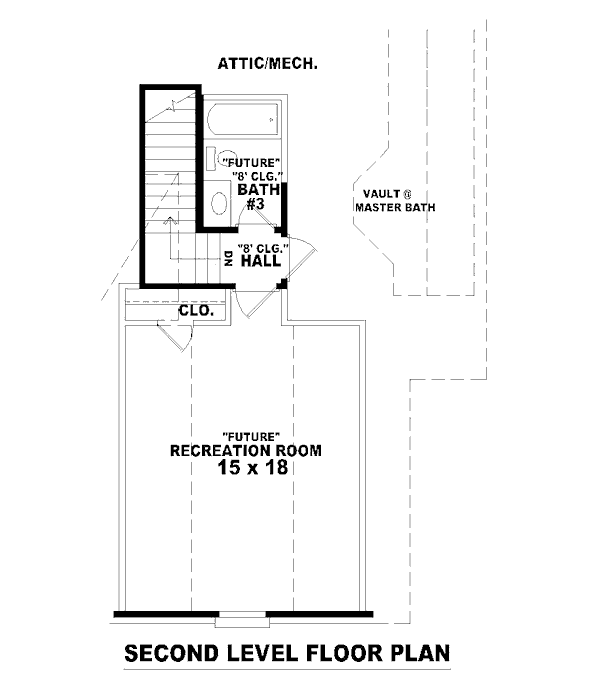 Floor Plan - Other Floor for European House Plan #81-13829 - 3 bed, 2 bath