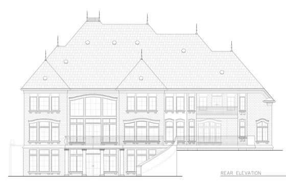 Exterior - Other Elevation 1 for European House Plan #119-197 - 5 bed, 5 bath