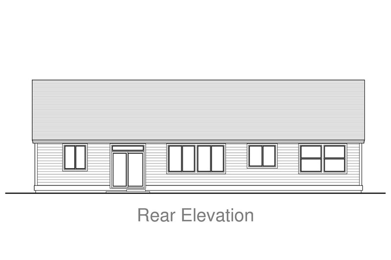 Home Plan - Exterior - Rear Elevation for Craftsman House Plan #53-591 - 4 bed, 2 bath