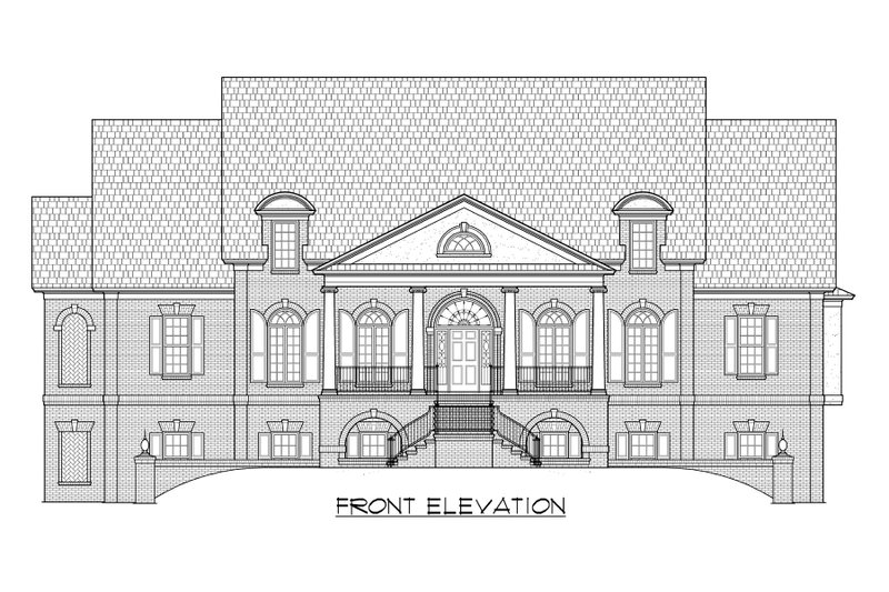 House Plan Design - Exterior - Front Elevation 4 for Classical House Plan #1054-81 - 4 bed, 3.5 bath