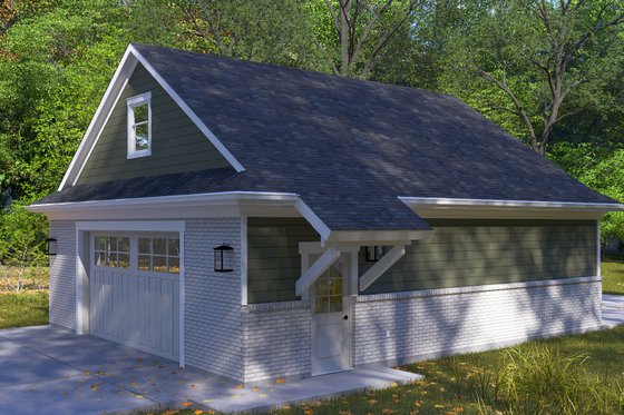 Exterior - Front Elevation 4 for Craftsman House Plan #1060-256, 0 bath