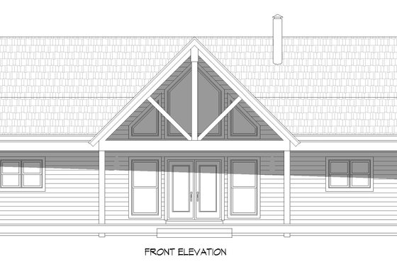 Exterior - Front Elevation 3 for Country House Plan #932-310 - 4 bed, 3 bath