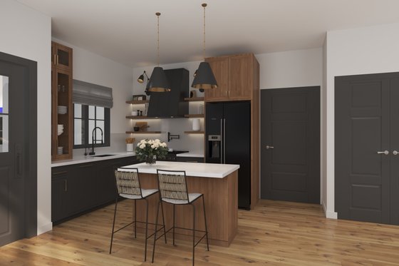 Interior - Kitchen for Barndominium House Plan #1070-270 - 1 bed, 1 bath