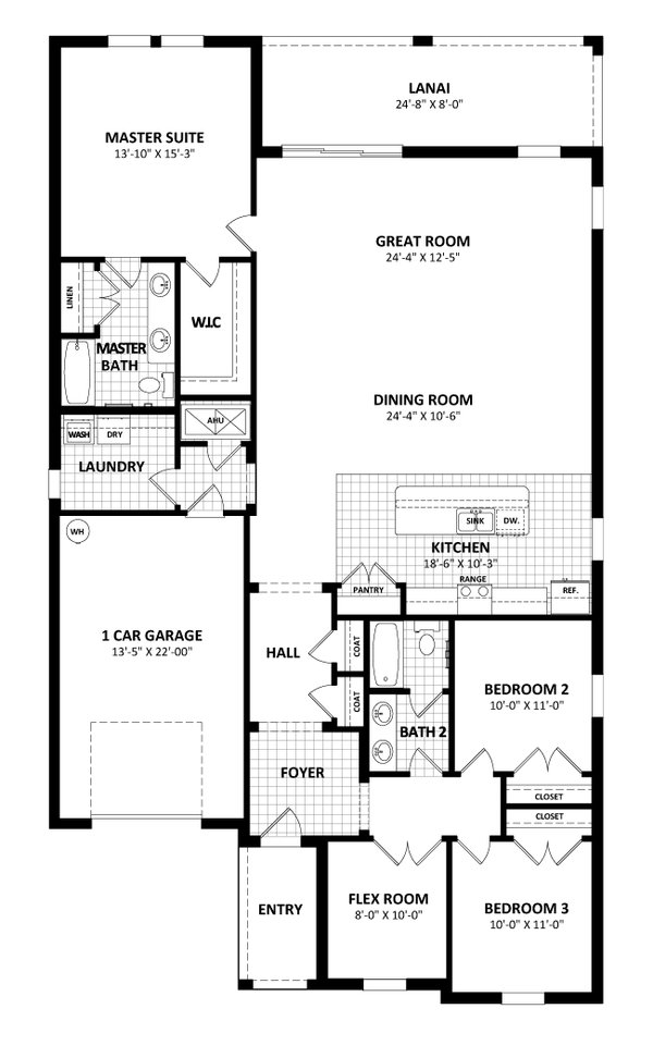 Architectural House Design - Traditional Floor Plan - Main Floor Plan #1058-252