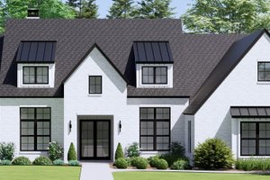 Exterior - Front Elevation 3 for European House Plan #1096-52 - 4 bed, 4.5 bath