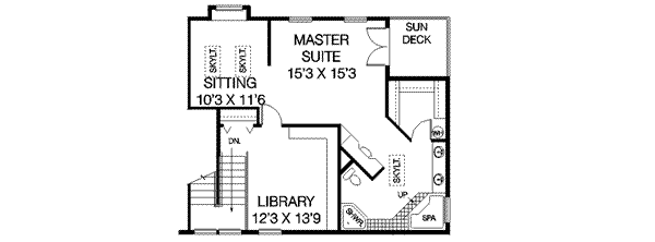 Home Plan - Traditional Floor Plan - Upper Floor Plan #60-276