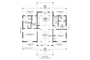 Floor Plan - Main Floor for Country House Plan #932-801 - 2 bed, 2 bath