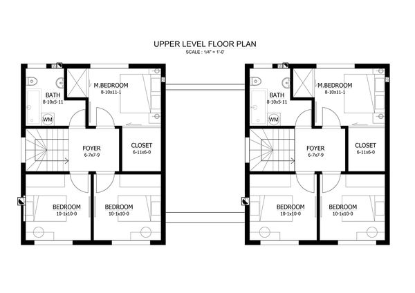 Contemporary Floor Plan - Upper Floor Plan #538-15