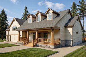 Southern Exterior - Front Elevation Plan #117-147