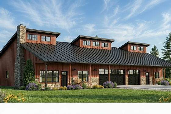 Exterior - Front Elevation for Farmhouse House Plan #1064-136 - 3 bed, 3 bath