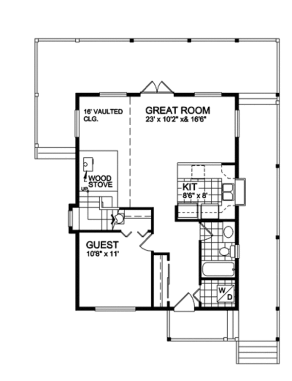 Country Floor Plan - Main Floor Plan #118-106