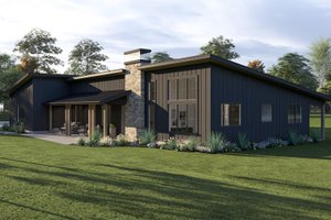 Exterior - Other Elevation 1 for Barndominium House Plan #455-681 - 5 bed, 3.5 bath