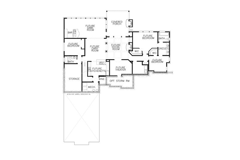 House Design - Floor Plan - Other Floor for Craftsman House Plan #54-436 - 5 bed, 4.5 bath