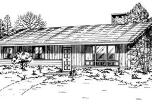 Ranch Exterior - Front Elevation Plan #47-522