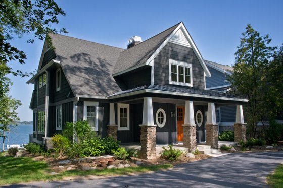 Architectural House Design - Exterior - Front Elevation for Country House Plan #928-4 - 5 bed, 4.5 bath