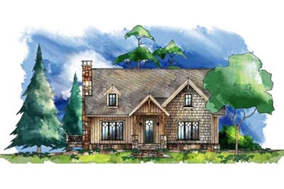 Exterior - Front Elevation for Craftsman House Plan #71-129 - 3 bed, 3.5 bath